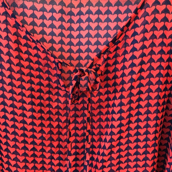 Sheer tie front blouse - Picture 2 of 5